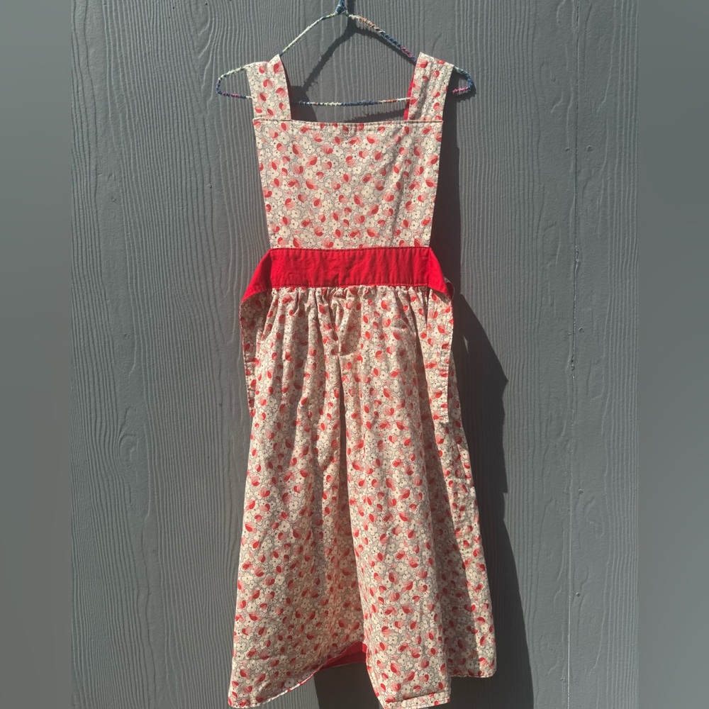 Vintage Reversabile Floral Dress / Apron With Adjustable Side Tie Size XS/SM